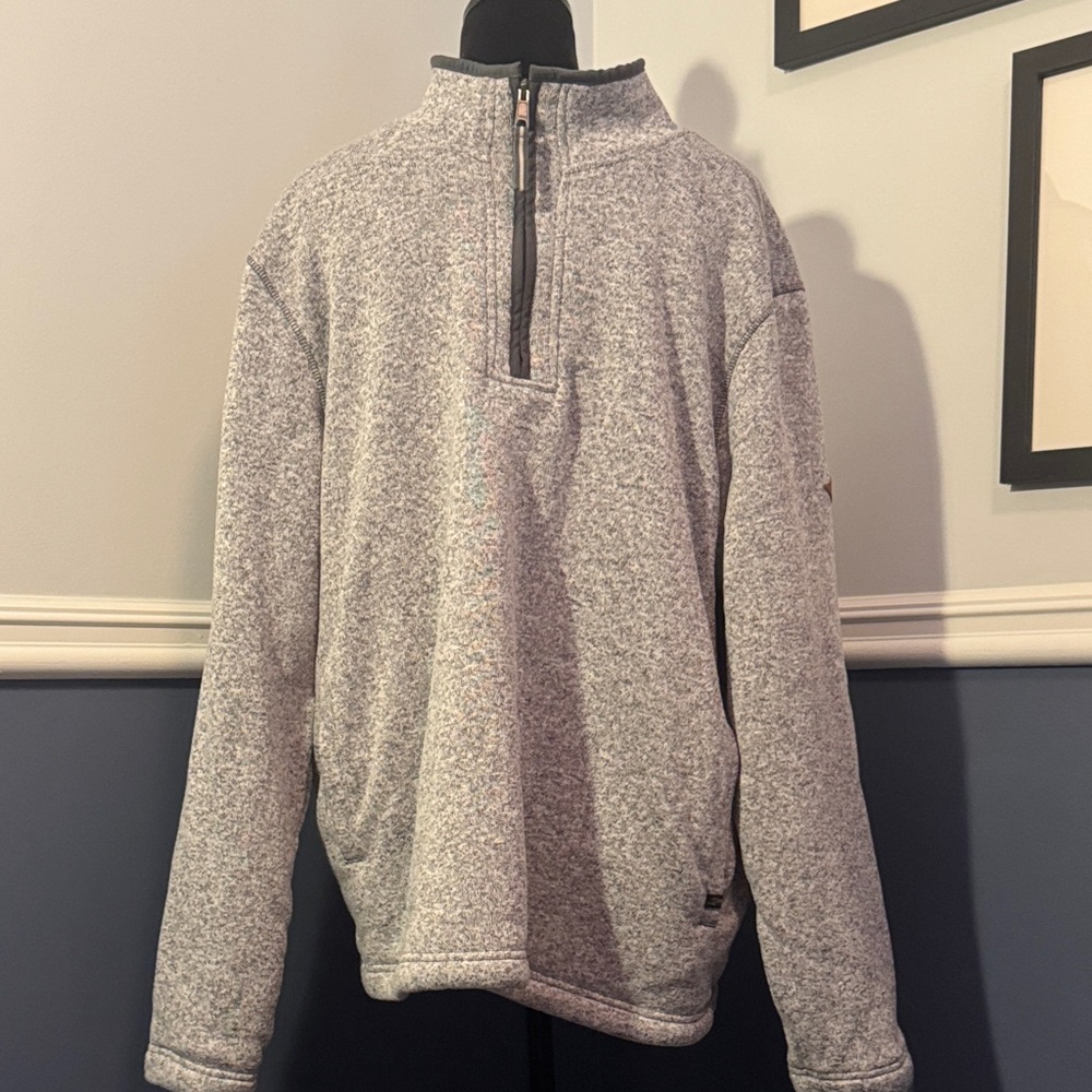 Orvis Men's Heather Gray Zip-Up Sweater
